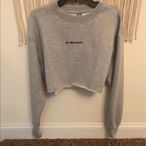 NWOT Jessica Olie Yoga Cropped Sweater